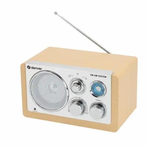 Denver TR-63LW Radio portable Personnel Analogique Bambou, Argent