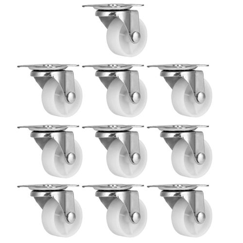 10pcs Blanc Pp Roulettes Universelles Roues Remplacement Pour Armoire Étagère Bébé Lit Bébé Meubles