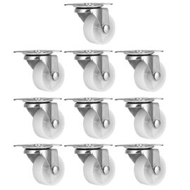 10pcs Blanc Pp Roulettes Universelles Roues Remplacement Pour Armoire Étagère Bébé Lit Bébé Meubles