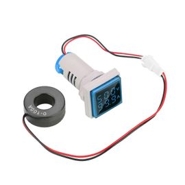 Affichage numérique LED Indicateur de courantomètre de tension AC 22mm 0-100A Indicateur de compteur (bleu)