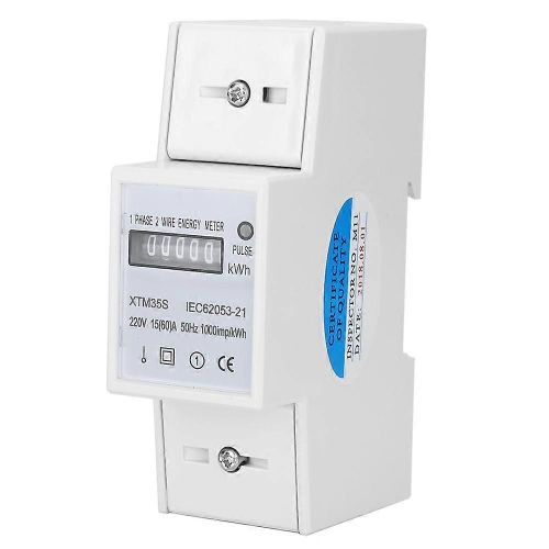 XTM35S 220V Compteur électrique numérique 2P sur rail DIN Compteur électronique KWh