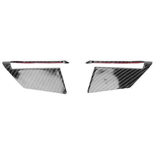 2pcs Garniture De Couvercle De Volant Automatique Position Gauche Et Droite Pour Mazda 3 / Axela 2020fibre De Carbone Noir Brillant
