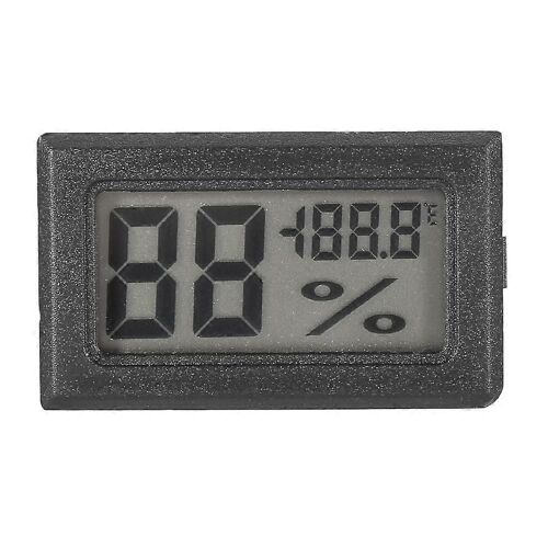 Moniteur D'humidité Numérique Lcd Hygromètre Intérieur Pour La Maison,Le Bureau,La Serre (Noir) 