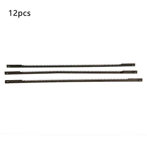 12Pcs Lame de scie sauteuse 18 dents scie alternative en acier au carbone pour la coupe du bois et du métal