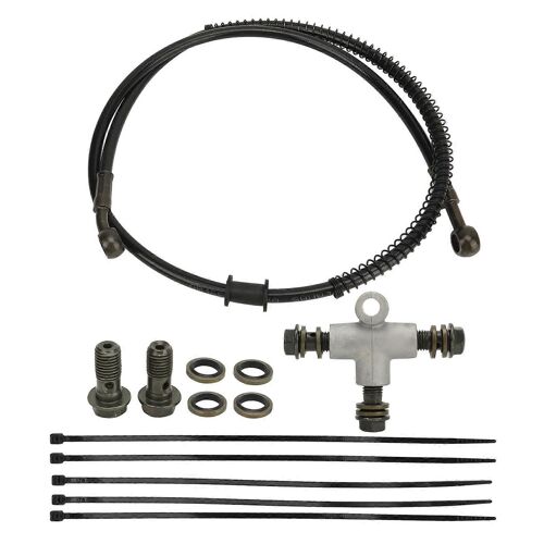 102cm Tresse Tuyau De Frein Hydraulique Ligne De Moto Connecteur En T De Conduite De Frein Hydraulique Pour Coleman Kt196