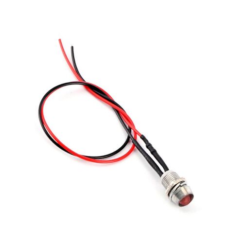 4 Pcs 12v 8mm LED Panneau Pilote Tableau De Bord Témoin Lumineux Indicateur Lampe Voiture Van Rouge