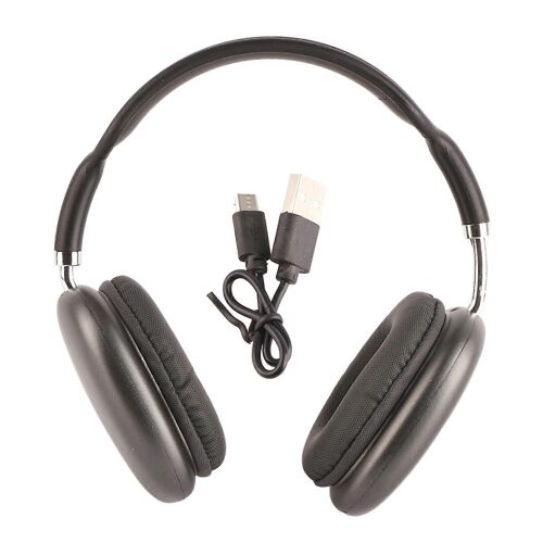 Casque Bluetooth Réduction du bruit Qualité sonore claire Casque de basse lourde Casque sans fil pour ordinateur PC Noir