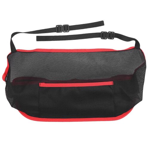 Voiture Universelle Filet Poche De Voiture Entre Les Sièges Maille Sac De Rangement Organisateur Barrière Pour Animaux De Compagnie 260x405mmcouleur Noire Avec Bord Rouge