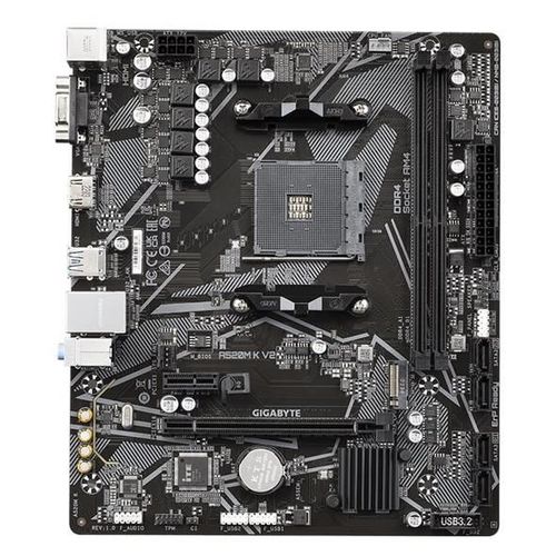 Gigabyte A520M K V2 - 1.0 - carte-mère - micro ATX - Socket AM4 - AMD A520 Chipset - USB 3.2 Gen 1 - Gigabit LAN - carte graphique embarquée (unité centrale requise) - audio HD (8 canaux)