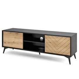 Banc Tv Jasper 154 Cm - Largeur 154 Cm, Hauteur 56 Cm, Profondeur 39 Cm