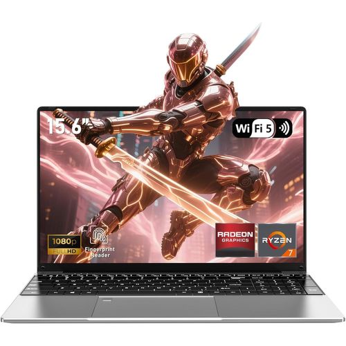ChenQuanSarl-15.6-Inch Ordinateur Portable, Win11 Laptop Gaming, Processeur R7-5700U,32Gb Ram+1Tb Ssd,Fhd 1920 * 1080, Déverrouillage Par Empreinte Digitale, Clavier Rétroéclairé Pour Notebook, 6000M