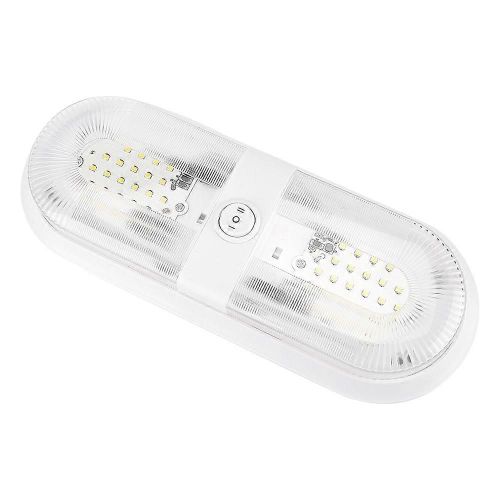 Rv Plafonnier Led Luminaire Double Dôme 4500k Camp Remorque Lampe De Maison