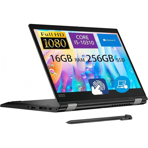 ChenQuanSarl-Thinkpad L13 Yoga Gen 1 Écran Tactile 2 En 1 Ordinateur Portable 13,3"" Fhd, Intel Core I5-10310U, 16 Go De Ram, 256 Go Ssd, Stylet, Windows 11 Pro (Renouvelé)