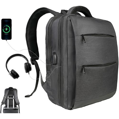 Asfasfq-Dass Company - Sacs À Dos De Voyage Pour Avion - 45 X 34 X 20 Cm, Antivol, Usb, Sac À Dos De Voyage, Cabine D'avion, Sac À Dos De Sport, Gris, M