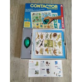 Contactor électronique - des questions pour jouer avec les mots , les nombres, découvrir l'heure, les animaux .... pour les 6 - 8 ans, un jeu NATHAN, 28 planches de questions réponses, 1 souris électr