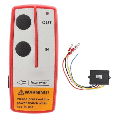 Contrôleur De Treuil Électrique Universel De Télécommande De Treuil Sans Fil Avec Récepteur 434mhz Pour Vtt Rouge