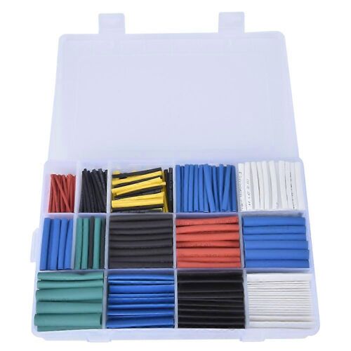 670pcs Polyoléfine Thermorétractable Tube Set Manchon de protection de câble métallique étanche