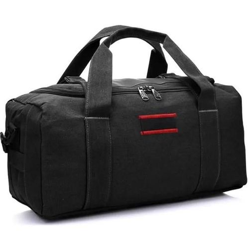 Grand Sac de Voyage Trolley Roulettes en Toile Durable - Générique - Noir