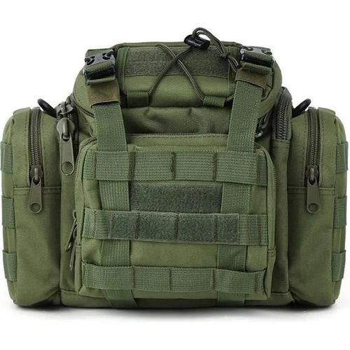 Neufu Large Camo Carpe Brochet Pêche Sac Fourre-Tout Siège Boîte Sac À Dos Fishing Box Vert