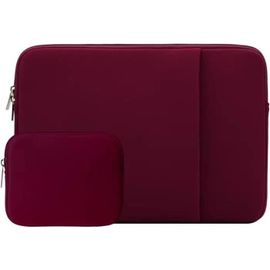 Housse Ordinateur Portable - Non spécifié - 14 pouces - Protection Chocs - Poche Avant - Polyester Rouge