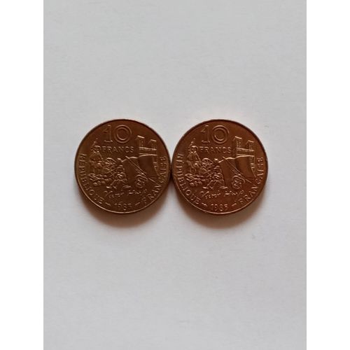 Lot 2 Pièces 10 Francs France Victor Hugo