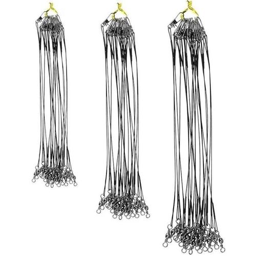 Bas De Ligne De Pêche - Zgeer - 72pcs - 15/20/25cm - Noir