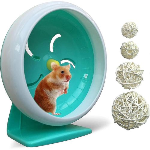Silent Hamster Wheel - Support Réglable Roue D'exercice Super Silencieuse Pour Hamsters Et Petits Animaux De Compagnie