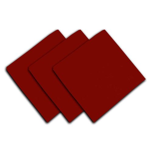 Lot De 3 Serviettes De Table En Coton 45x45 Cm Panama Rouge, Par Soleil D'ocre