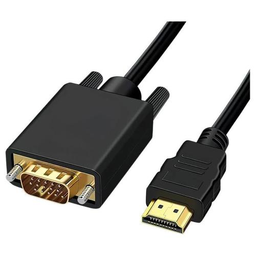 DLH - Câble adaptateur - HDMI mâle pour HD-15 (VGA) mâle - 2 m - noir - support 1080 p 60 Hz