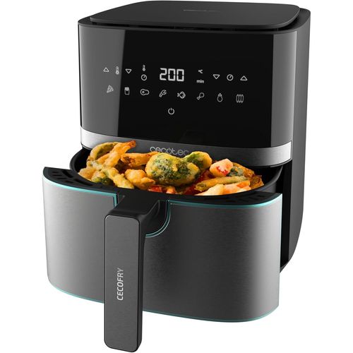 ChenQuanSarl-Friteuse Sans Huile 5,5 L Cecofry Full Inoxblack Pro 5500. 1600 W, Diététique, Numérique Avec Finitions En Acier Inoxydable, 5,5 L De Capacité Et Technologie Perfectcook