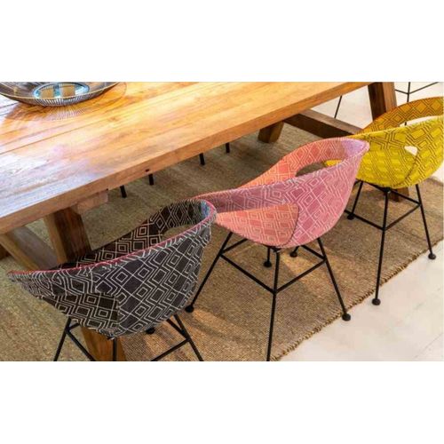 Fauteuil De Repas En Coton Jaune