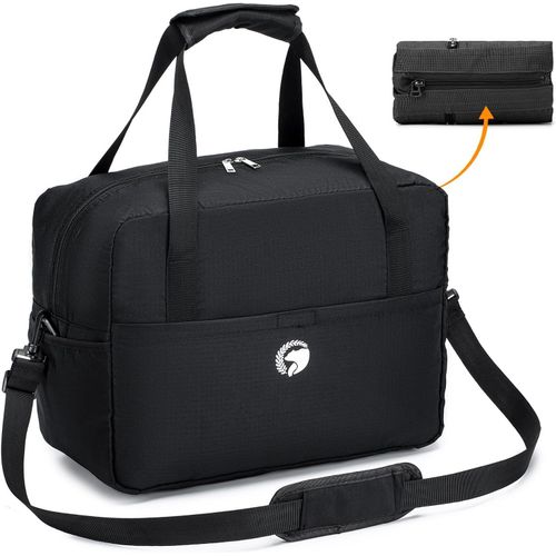 Bagages Cabine 40x30x20 Wizzair Volotea, Imperméable Sac de Voyage Pliable Sac Cabine Avion Petit Sac Vueling Nylon Bagage à Main Sac Voyage 40x30x20 Transavia pour Sport Weekend 25L Noir