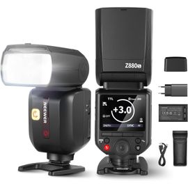 NEEWER Z880-S Flash 2,4 G 76 WS TTL Flash pour Appareil Photo Speedlite Compatible avec Sony, UI amélioré, Lampe de modélisation TTL/M, Interrupteur Rapide TCM Bouton, 1/8000s HSS 7,4 V/2600 mAh