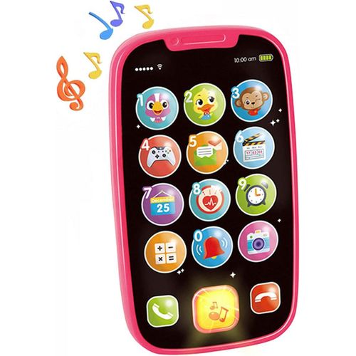 TDRFL-Téléphone Enfant Jouet Bebe 1 An Fille Cadeau Bebe 1 An,Telephone Portable Jeux Bebe Jouet Musical Fille 1 An Pour Enfant,Téléphone Bébé Jouets Musicaux Jeux Educatif Cadeau Fille 1 An
