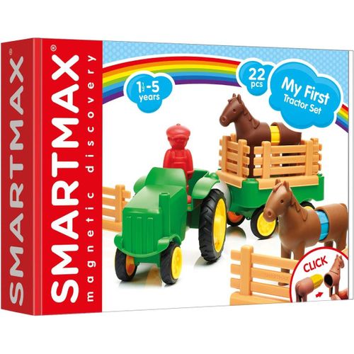 lbgwp60-Mon Premier Tracteur - My First Tractor Set - Jouet De Construction Magnétique - 22 Pièces À Assembler - Pour Enfants À Partir De 1 An Et Demi