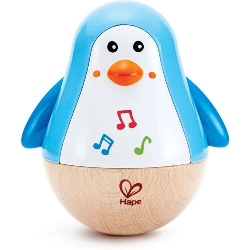 Pingouin Culbuto Musical-Jouet Musical En Bois Pour Enfant-Jouet D'Éveil De Motricité Pour Bébé Dès 6 Mois-Jouet Éducatif-Jeu De Musique Fille Et Garçon-Cadeau Naissance
