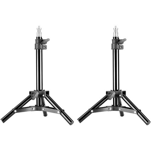 NEEWER Mini Set de 2 Pieds d'éclairage arrière en Aluminium pour réflecteur/Softbox/lumière/diffuseur/Fond Hauteur maximale 80 cm