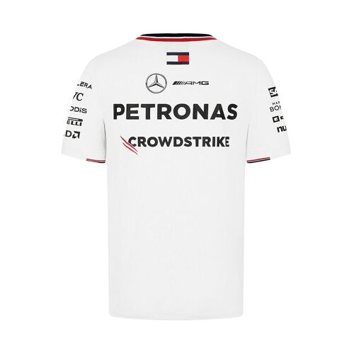 T-Shirt De Pilote De L'équipe Mercedes Amg Petronas Officiel Formule 1 Homme Blanc
