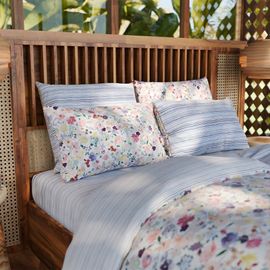 Housse De Couette Percale Rose Clair 140x200 Cm