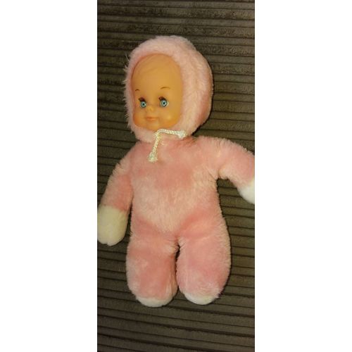 Poupée peluche doudou vintage marque Nounours années 70 intacte