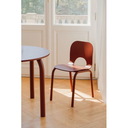 Chaise De Salle À Manger En Hêtre, Rouge