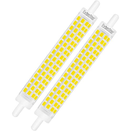 Ampoule Led R7s 118mm 8w Équivalent À 64w, Lumière Blanc Froid 6500k, 800lm Avec Large Angle De Faisceau 360° Non-Dimmable, Lot De 2