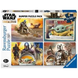 Puzzle Ravensburger Star Wars Le Mandalorien 4 x 100 pièces à partir de 5 ans
