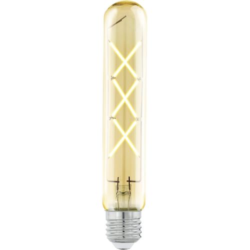 Yemaesre-Ampoule Led Tube E27, Lampe À Incandescence En Forme De Tige, Éclairage Vintage Et Rétro, 4 Watts (Correspond À 32 Watts), 350 Lumens, Blanc Chaud, Ambré, 2200 Kelvin, T30, Ø 3 Cm