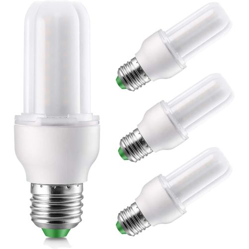 Ampoule Led E27 Forme De Barre, 7w (Équivalent 60w), Blanc Froid (6000k), 1100lm, Lot De 4