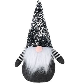 Arti Casa Gnome de Noel Décoration Noel Interieur Maison - Gnome de Noel Geant 18x36 cm - Décorations de Nain Noel - Grand Gonk de Noël - Décoration Grand Gnome de Noel - Noir