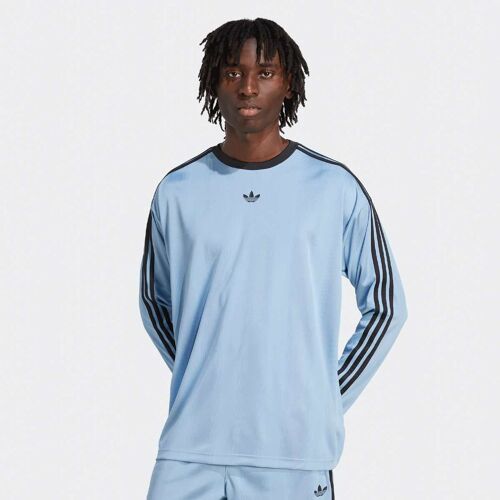 Adidas Originals T-Shirt Manches Longues En Jersey Jacquard Homme T-Shirts À Manches Longues Bleu Taille S Vêtements