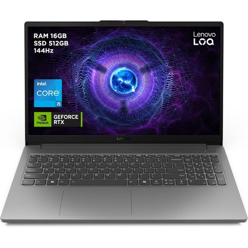 ChenQuanSarl-Loq 15Iax9E - Ordinateur Portable Gaming 15.6'' Fhd 144Hz (Intel Core I5-12450Hx, Ram 16Go, Ssd 512Go, Nvidia Rtx 4050 6Go, Sans Système D'Exploitation) Clavier Azerty - Gris
