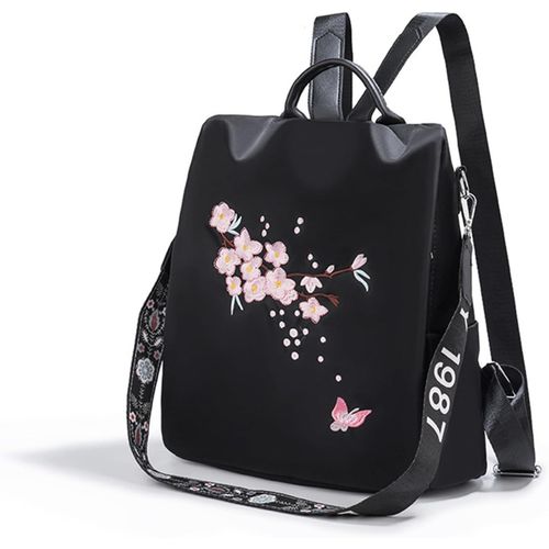 Asfasfq-Dafape Sac À Dos Pour Femme, Sac À Dos À Broderie À La Mode Sac À Bandoulière Sac À Bandoulière Pour Le Travail Voyage D'affaires Camping En Plein Air Cyclisme Dames Hommes Léger (Noir)