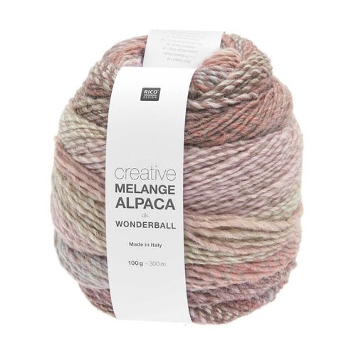 Pelote De Laine Et Alpaga Creative Melange Alpaca Wonderball Dk - 100gr - Rico Design. Color : 02 Printemps